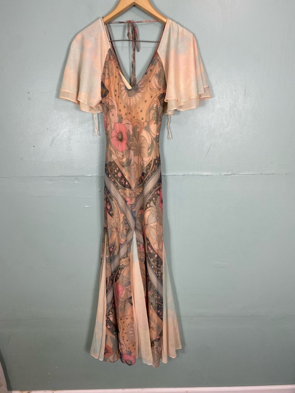 Free People Celestial Nights Maxi Dress Fairy Combo Floral Boho Small - Picture 2 of 6